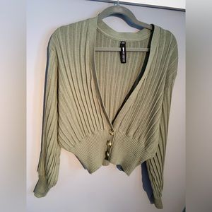 Sage green crop sweater